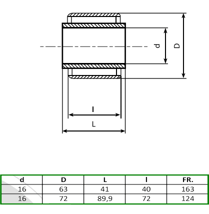 Immagine Silent block nylon-gomma-nylon