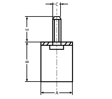 image Cylindrical antivibration single male