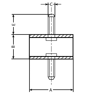 image Cylindrical antivibration male male