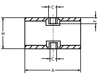Image cylindrical antivibration female female
